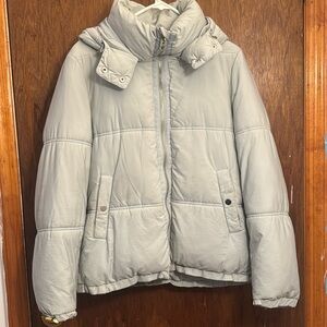 Zara light green/mint puffer jacket